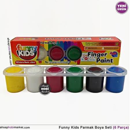 Funny Kids Parmak Boya Seti - 6 Renk 25ml