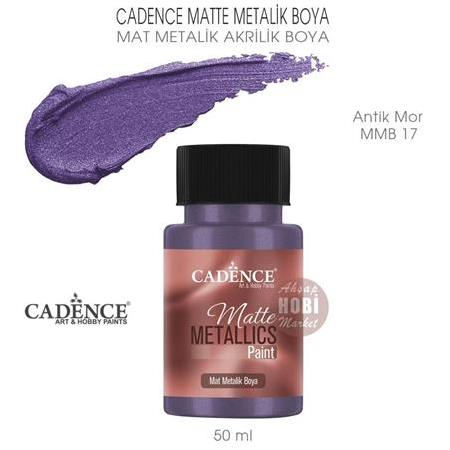 Cadence Mat Metalik Matte Boya Antik Mor (50 ml) MMB 17