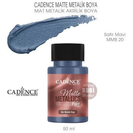 Cadence Mat Metalik Matte Boya Safir Mavi (50 ml) MMB 20