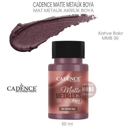 Cadence Mat Metalik Matte Boya Kahve Bakır (50 ml) MMB 30