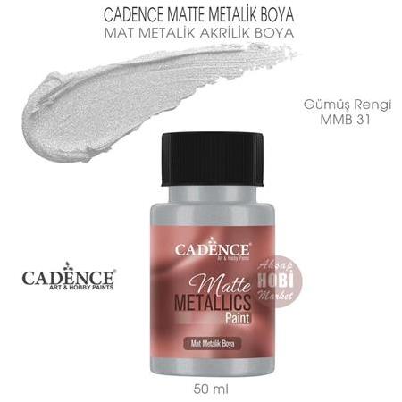 Cadence Mat Metalik Matte Boya Gümüş Rengi (50 ml) MMB 31