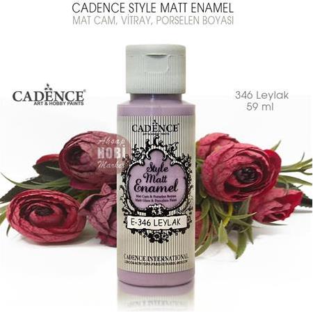 Cadence Style Matt Enamel Leylak Cam Porselen Boyası No:346 (59 ml)