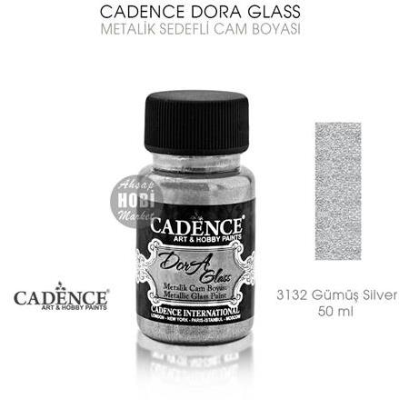 Cadence Dora Glass Metalik Cam Boyası 3132 Gümüş Silver (50 ml)