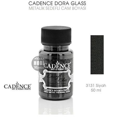 Cadence Dora Glass Metalik Cam Boyası 3131 Siyah (50 ml)