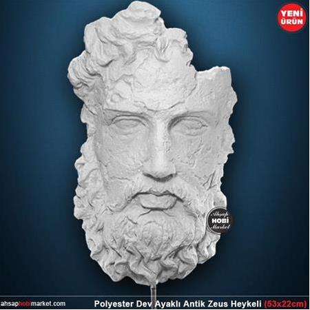 Polyester Ayaklı Zeus Heykeli Dev Boy (53x22cm)