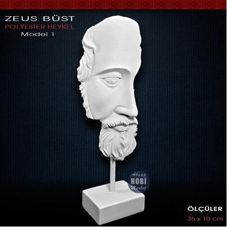 Polyester Antik Zeus Heykeli Model 1 (35x10cm)
