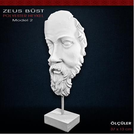 Polyester Antik Zeus Heykeli Model 2 (37x13cm)
