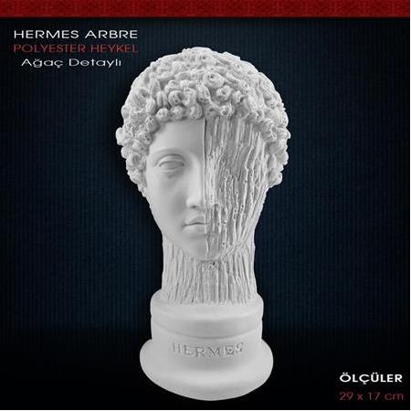 Hermes Arbre Heykel Ağaç Desenli (29x17cm) Ham Polyester