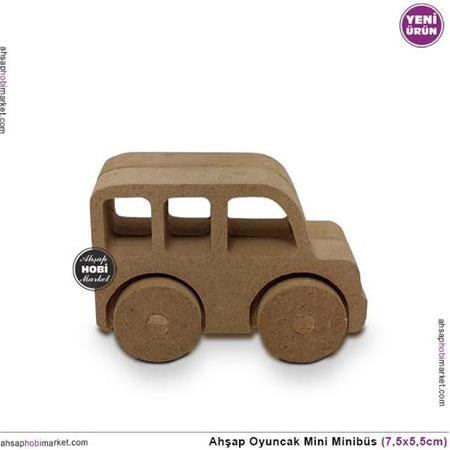 Ahşap Oyuncak Mini Minibüs (7,5x5,5cm)