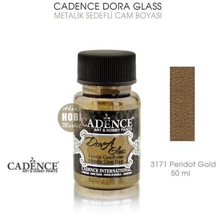 Cadence Dora Glass Metalik Cam Boyası 3171 Peridot Gold (50 ml)