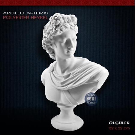 Apollo Artemis Antik Heykel (32x22 cm) Ham Polyester