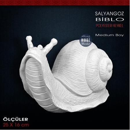 Salyangoz Heykeli Medium (25x16 cm) Ham Polyester