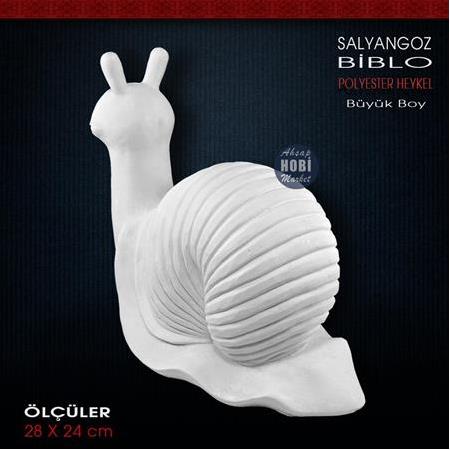 Dekoratif Salyangoz Heykeli Büyük (28x24 cm) Ham Polyester