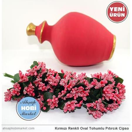 Kırmızı Pıtırcık Cipso Çiçek - Oval Tohumlu