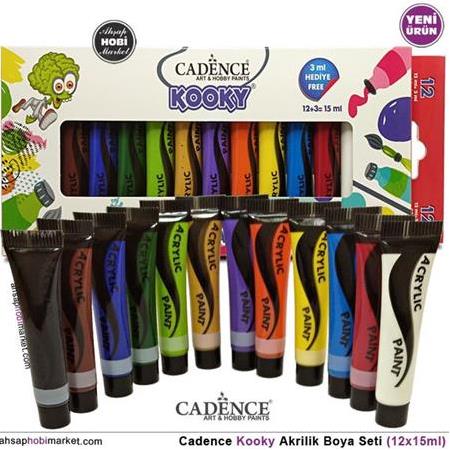 Cadence Kooky Akrilik Boya Seti - 12 Renk 15ml