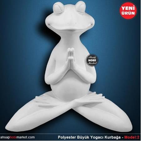 Polyester Büyük Yogacı Kurbağa Heykeli Model:2