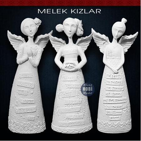 Melek Kız Model 1 (18x8 cm) Ham Polyester