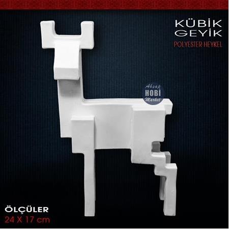 Kübik Geyik Biblo (24x17 cm) HAM Polyester