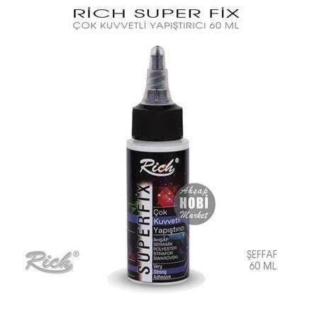 Rich Superfix Çok Kuvvetli Yapıştırıcı 60 ml Cam, Taş, Swarovski Tutkalı