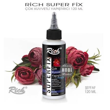 Rich Superfix Çok Kuvvetli Yapıştırıcı 120 ml Cam, Taş, Swarovski Tutkalı