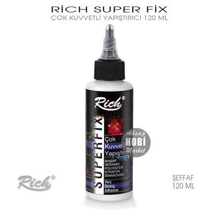 Rich Superfix Çok Kuvvetli Yapıştırıcı 120 ml Cam, Taş, Swarovski Tutkalı