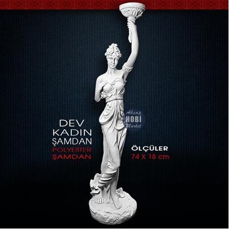 Dev Kadın Şamdan Mumluk (74x18 cm) Sadece Mağaza Satışı
